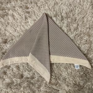 Vtg 90s 100% Silk Square Plaid Scarf